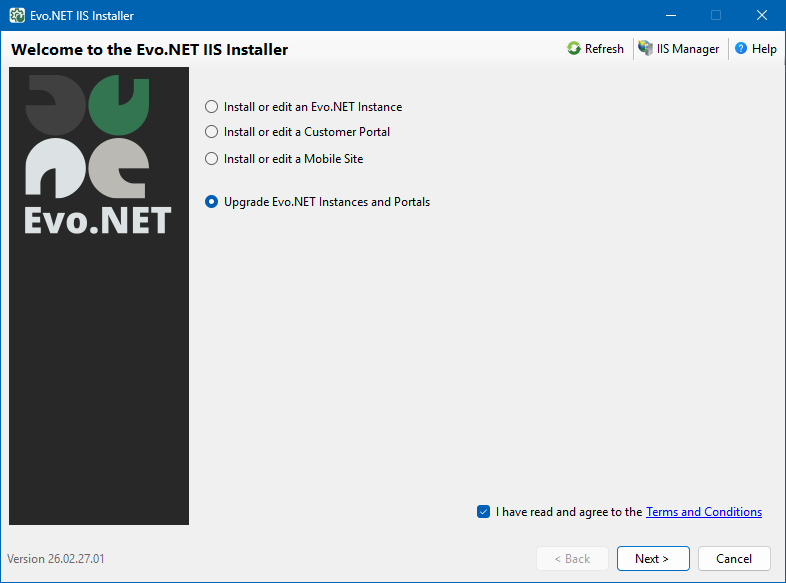 Installer Upgrade Option