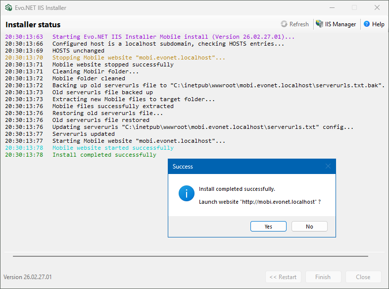 Mobile Install Status