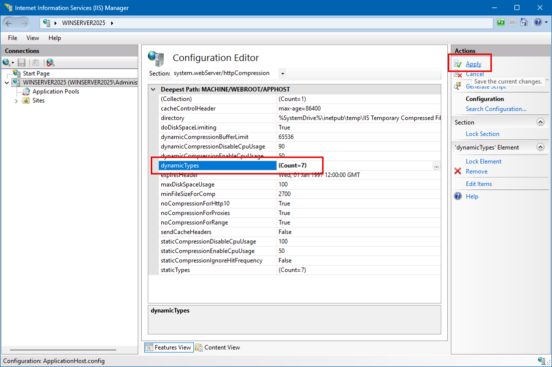IIS Save Compression