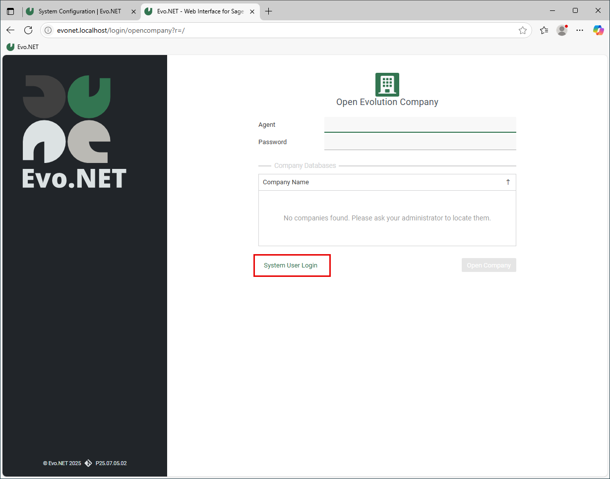 System User Login