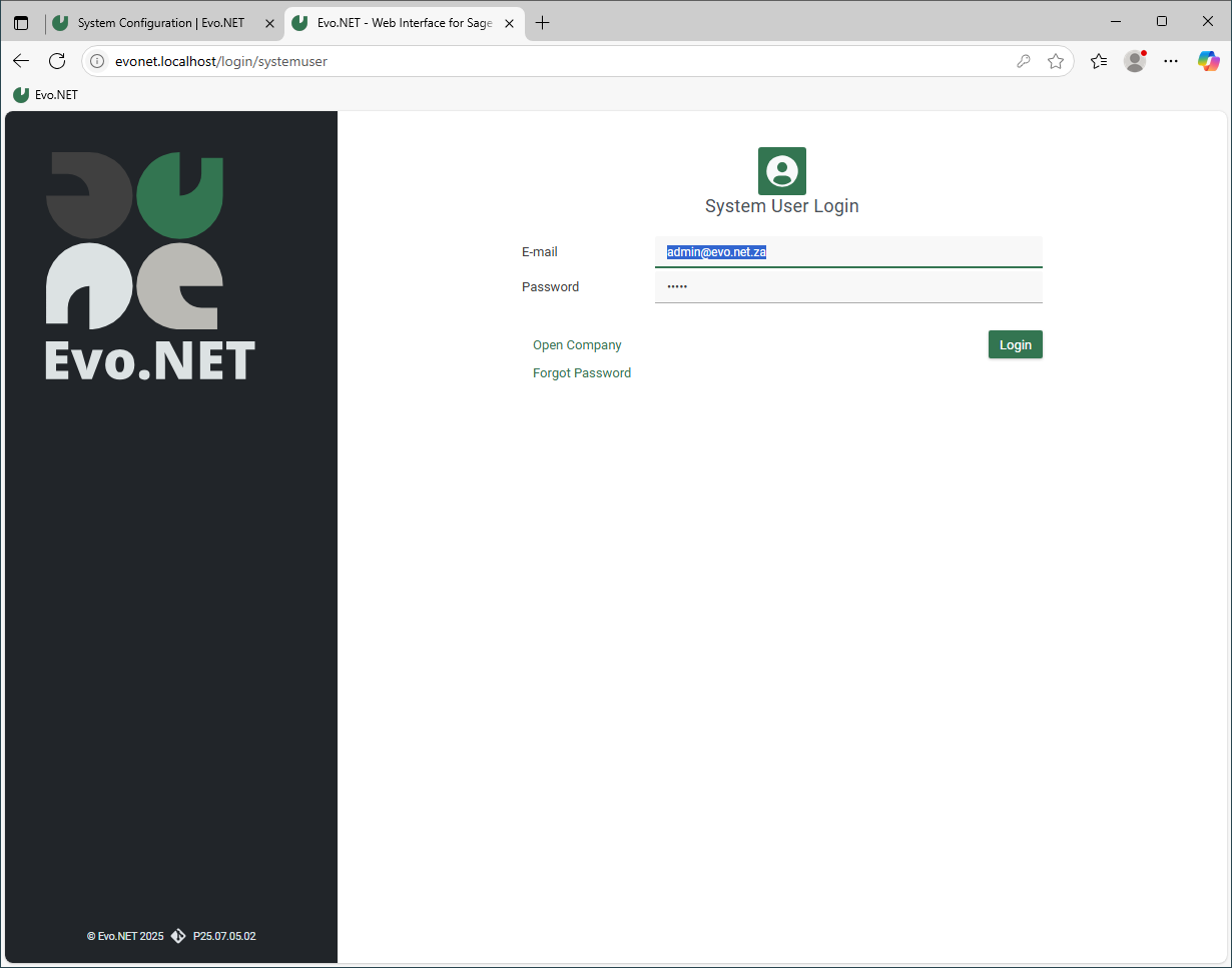Login System Admin